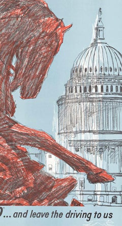 Go Greyhound - Washington D. C. original vintage USA travel poster