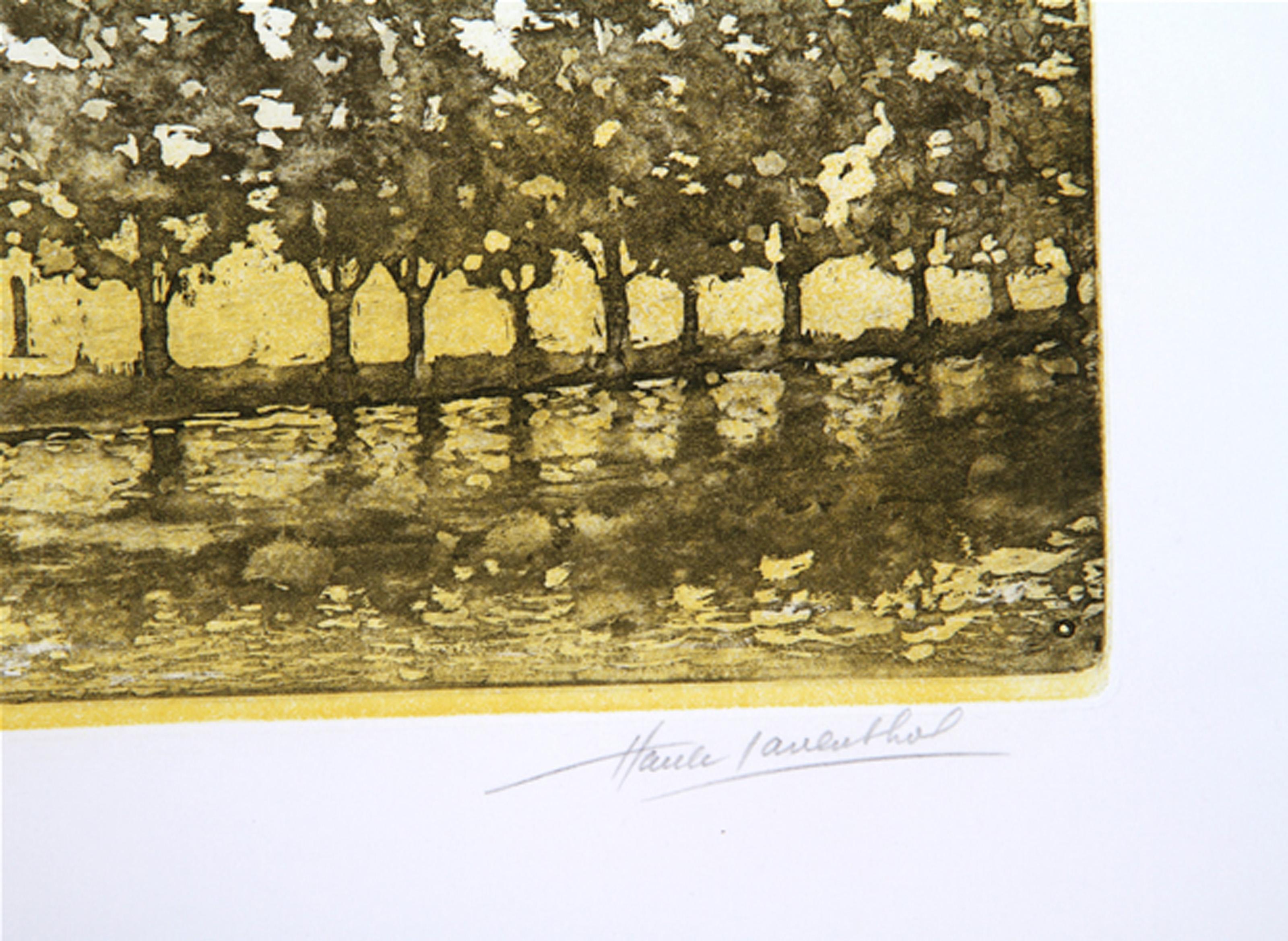 Golden Apple, Surrealist Aquatint Etching by Hank Laventhol For Sale 1