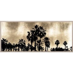 Golden Sunset, series 2, gold leaf, giclee print, acrylic box, framed