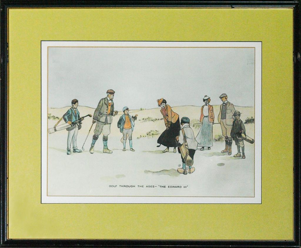 Golf Through The Ages- The Edward VII - Print by Unknown