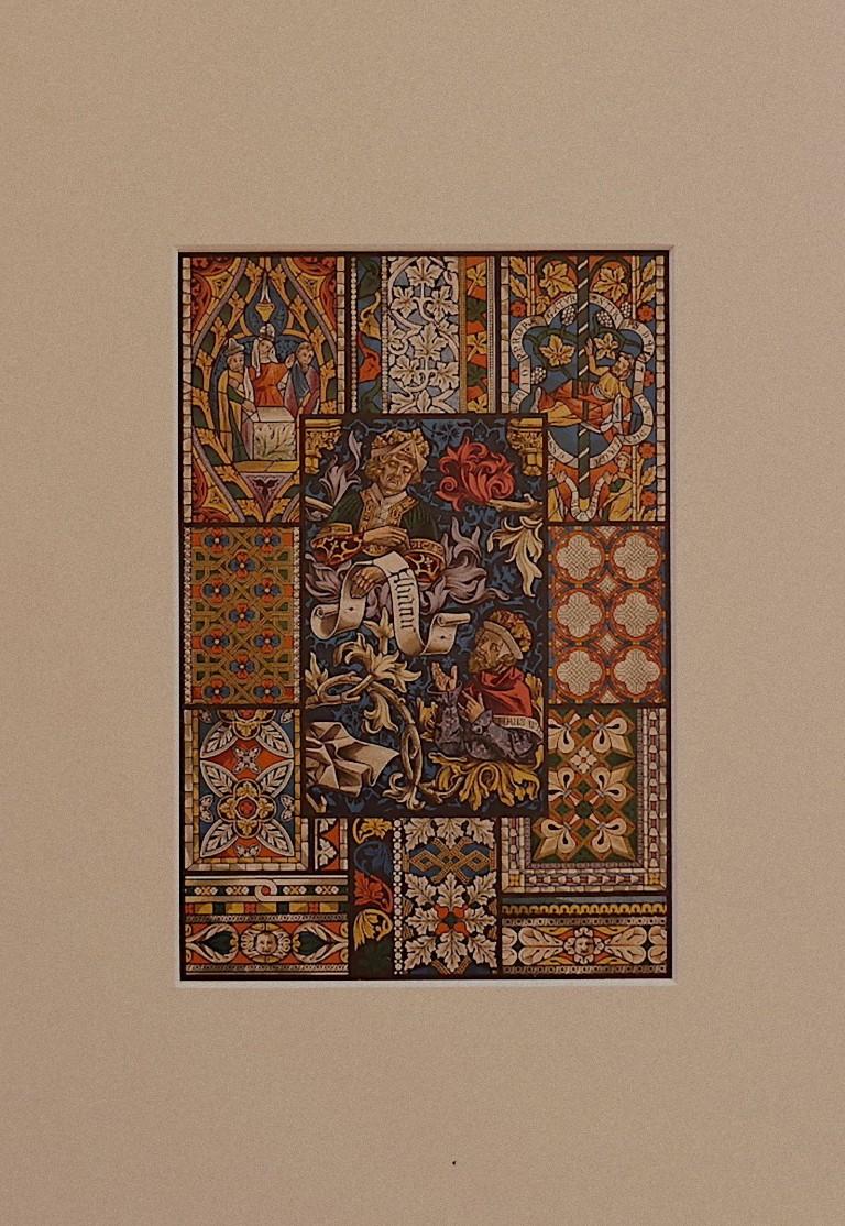 Gothic Stained Glass - Offset and Lithograph on Paper  - Early 20th Century - Print by Unknown