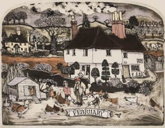 Graham Clarke (b.1941) - Framed 20th Century Etching, February