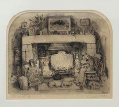 Graham Clarke (b.1941) - Framed 20th Century Etching, The Hearth