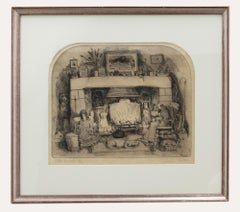 Vintage Graham Clarke (b.1941) - Framed 20th Century Etching, The Hearth