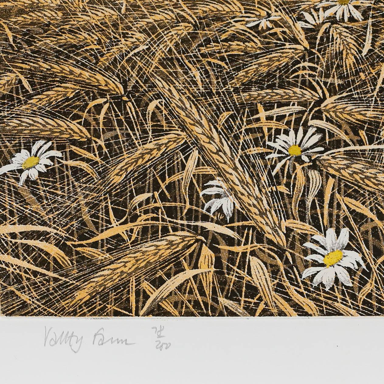 Graham Evernden (b.1947) - Contemporary Etching, Valley Farm - Gray Landscape Print by Unknown