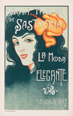 Gran Taller de Sastreria (Tailoring Workshop) Spanish Art Nouveau poster c. 1900