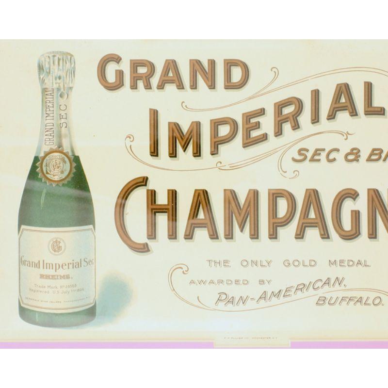 Advert c1901 sign for 'Grand Imperial Champagne' the only gold medal awarded by Pan- American, Buffalo, (NY)

Print Sz: 7 3/4