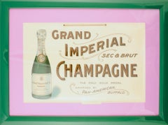 Antique "Grand Imperial Champagne" 1910 Advert Signage