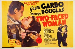 Greta Garbo "Two-Faced Woman" Movie Poster "Go Gay with Garbo!"
