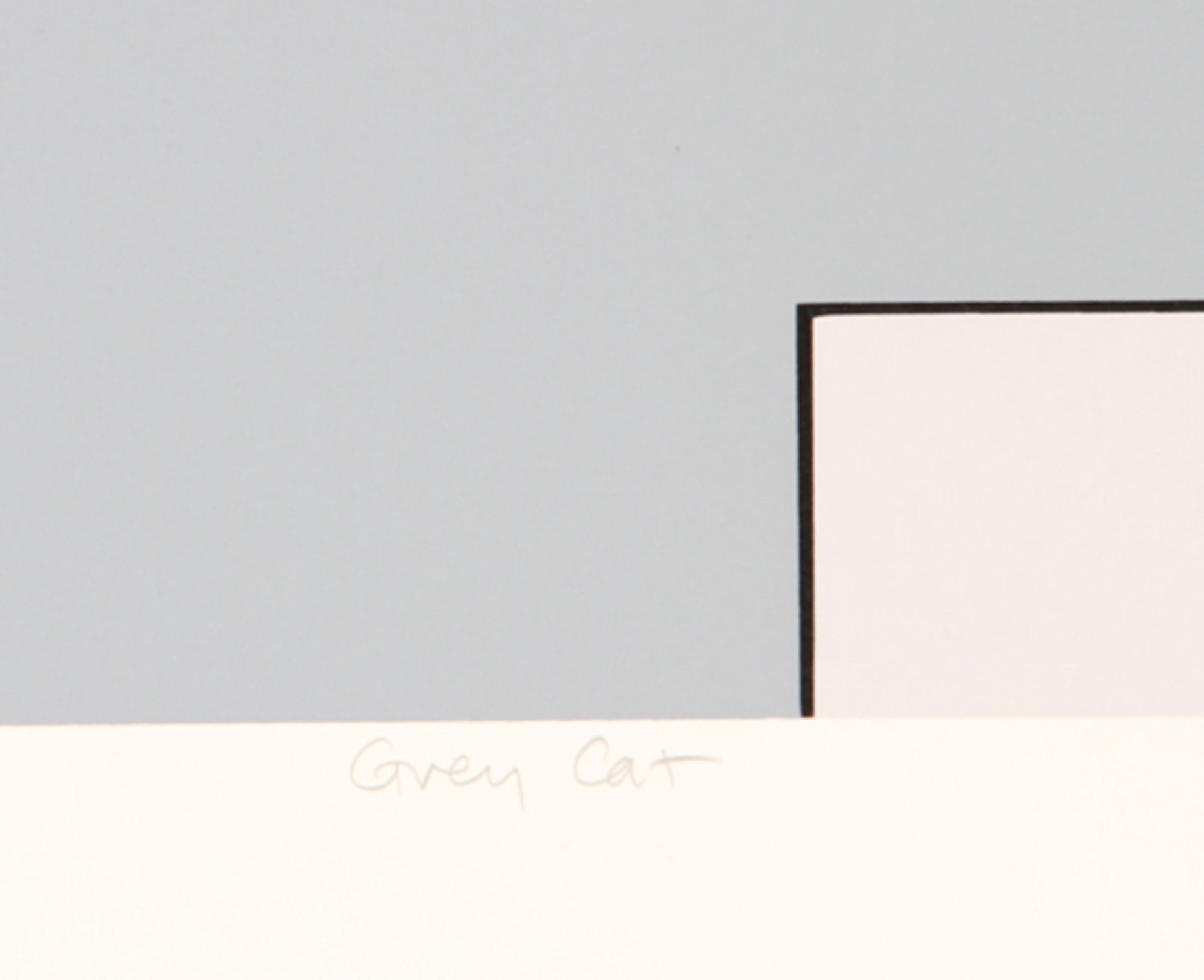 Grey Cat, Pop Art Screenprint by Tracy Sabin For Sale 1