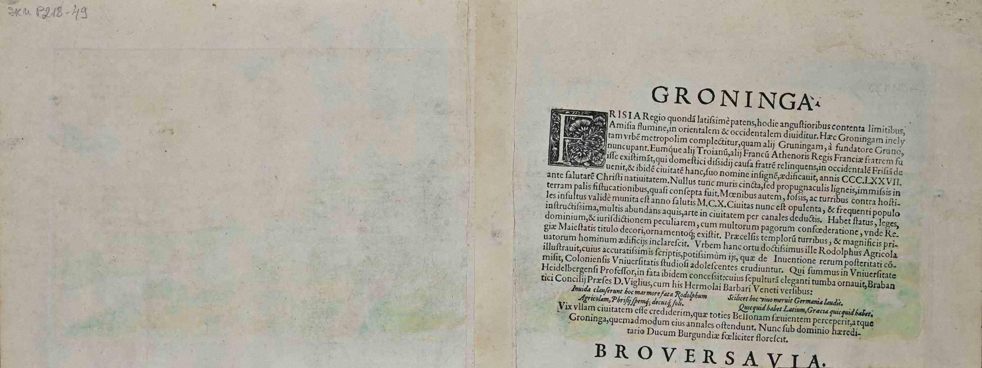 Groeninga - Etching - Late 16th Century - Print by Unknown