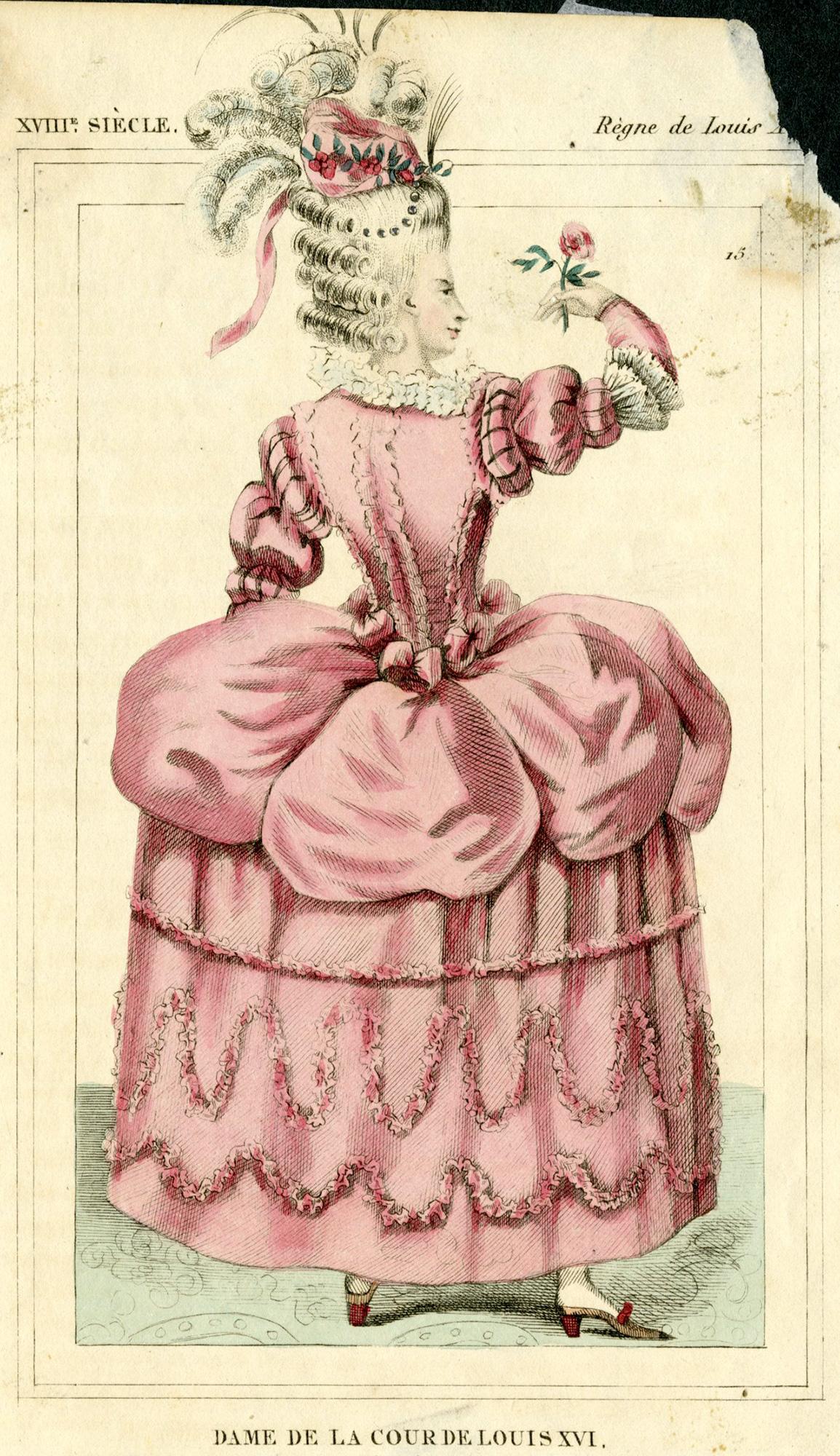 Group of 19th & 20th century hand colored fashion plates. - Print by Unknown