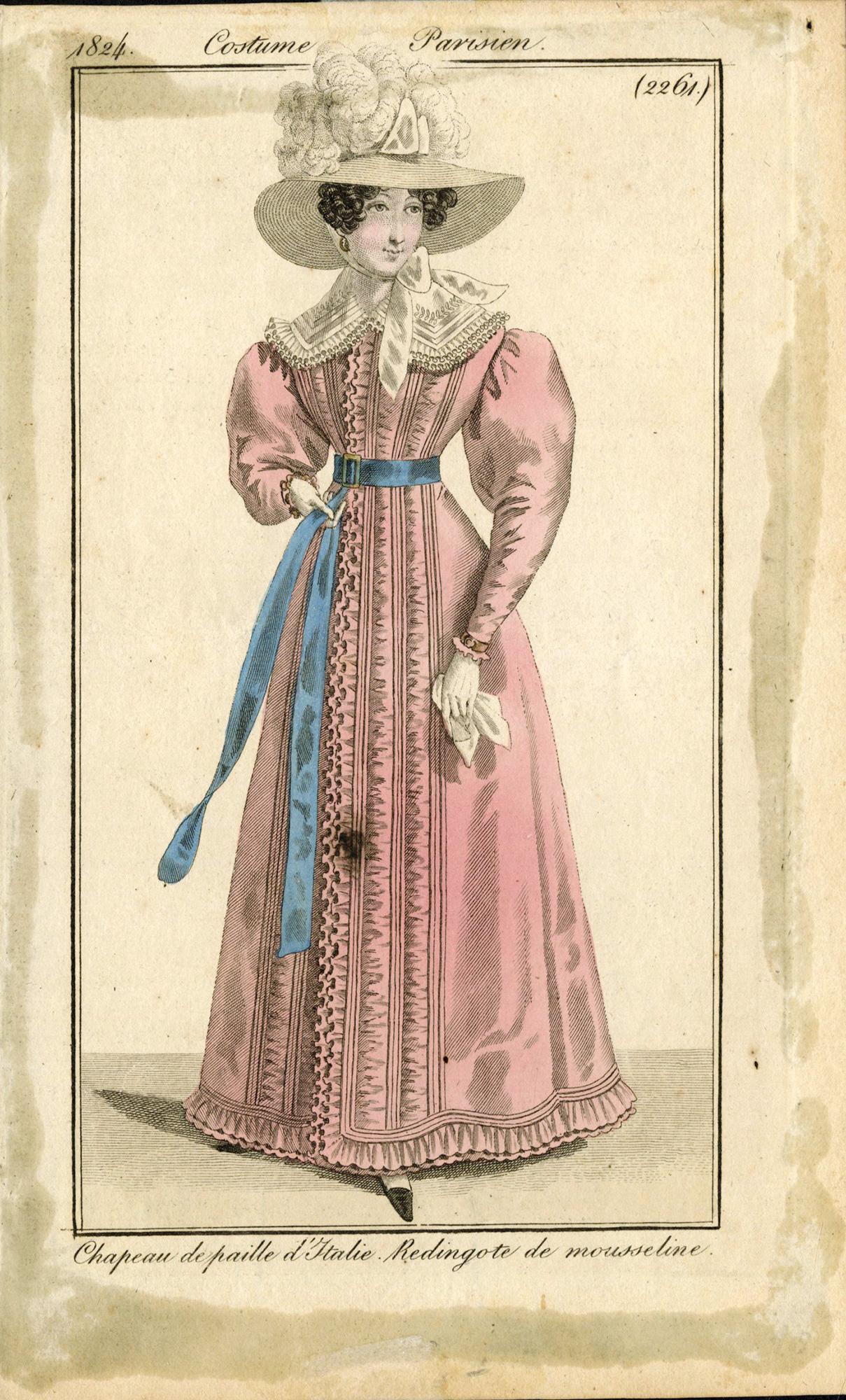 Group of 19th & 20th century hand colored fashion plates. - English School Print by Unknown