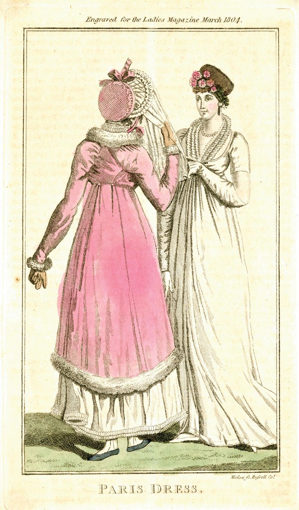 Group of 19th & 20th century hand colored fashion plates. For Sale 4