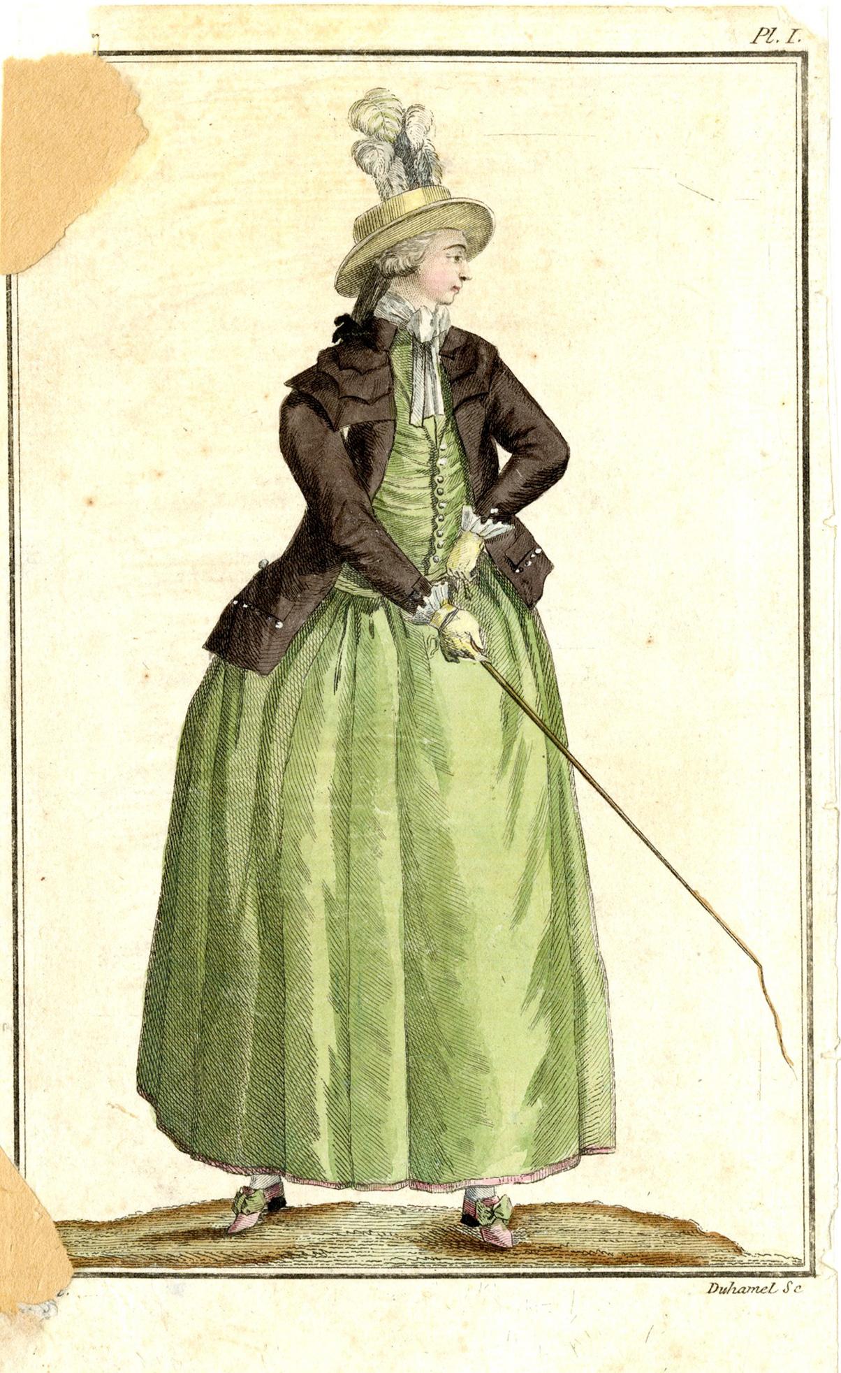 Group of 19th & 20th century hand colored fashion plates.