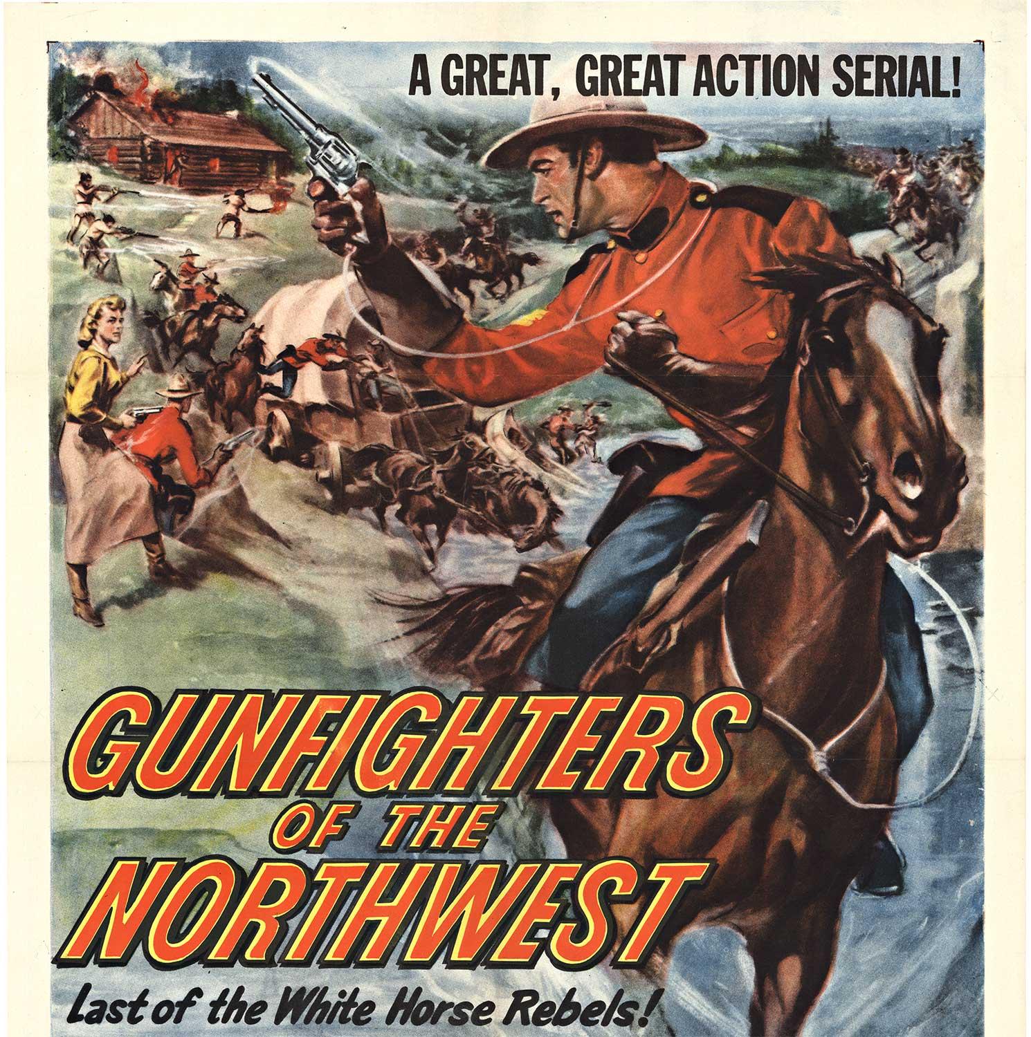 Poster originale del film 'Gunfighters of the Northwest' (I pistoleri del Nord-Ovest)  1954  US 1 foglio - Print Realismo americano di Unknown