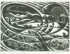 Gwenda Morgan (1908-1991) - Framed Wood Engraving, Christmas Night