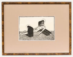 Gwendolen Raverat (1885-1957) - Framed 1912 Woodcut, Pieta