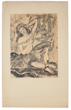 Gypsy - Original Monotype on paper - mid 20th Century
