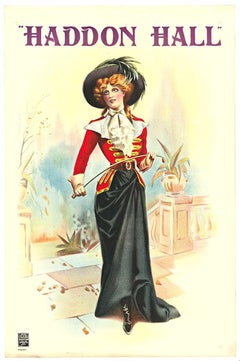 Affiche de théâtre Haddon Hall, lithographie complète