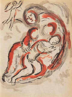 Hagaer dans le désert - Lithographie de Marc Chagall - 1960