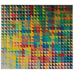 Collage di carta dipinta a mano attribuito a Sven Markelius per Illums Bolighus