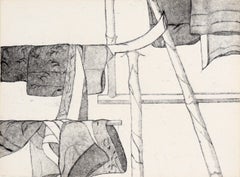 Hanging Cloth to Dry - Etching on Paper (#8/15)