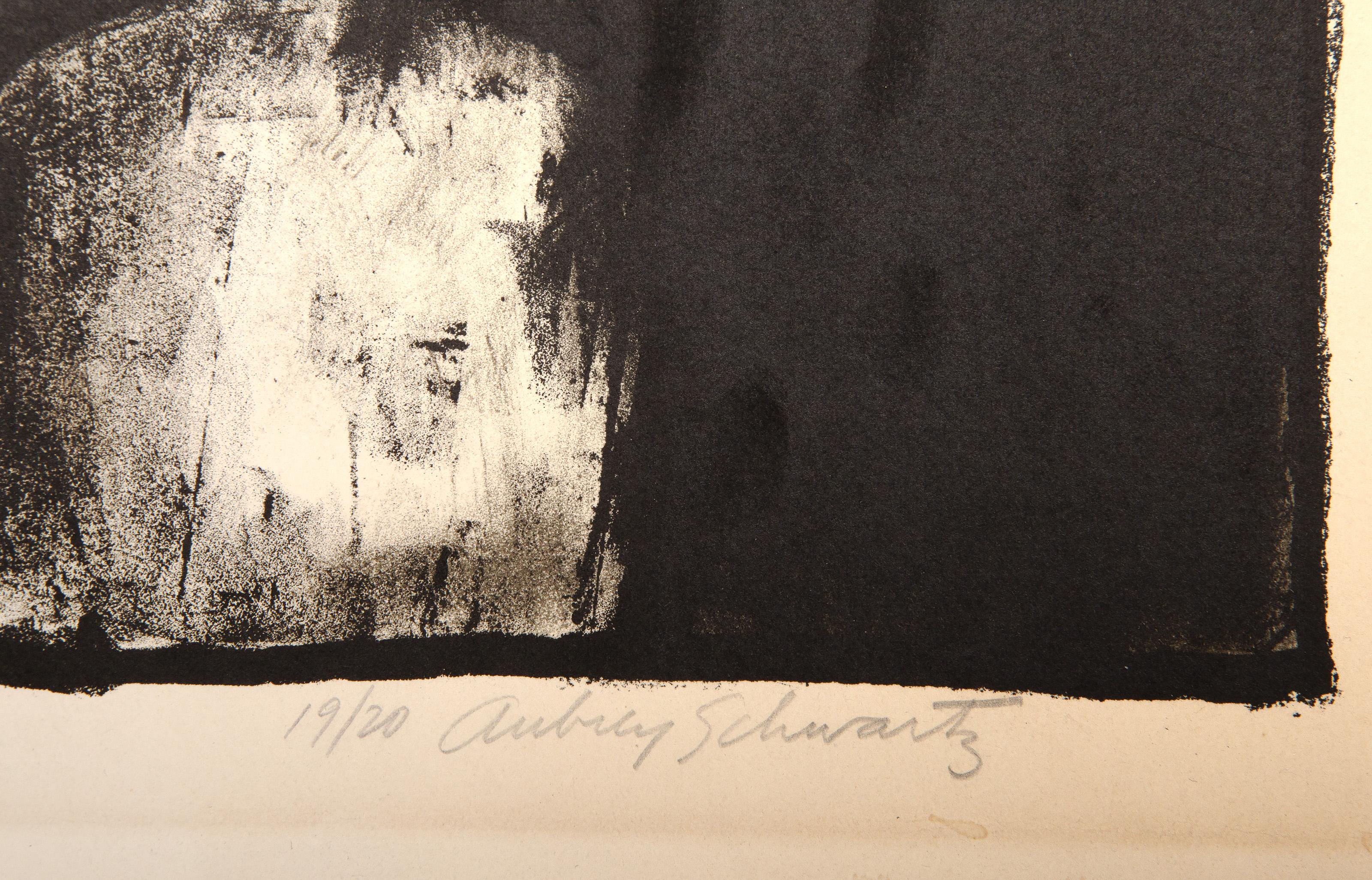 Arlecchino, litografia surrealista di Aubrey Schwartz in vendita 3