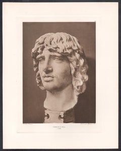 Head of a Gaul, British Museum Roman Classical sculpture photogravure