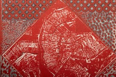 Heated Diamond, Abstract Expressionist Etching by Jim McCormick