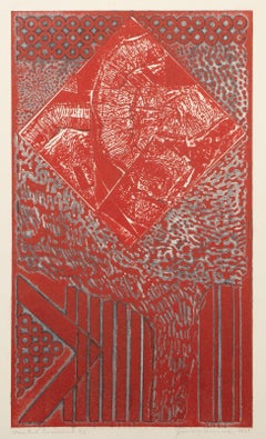 Heated Diamond, Abstract Expressionist Etching by Jim McCormick