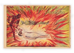 Antique Hell at the British Circus Music-Hall Imperator, Devil magic poster c. 1915