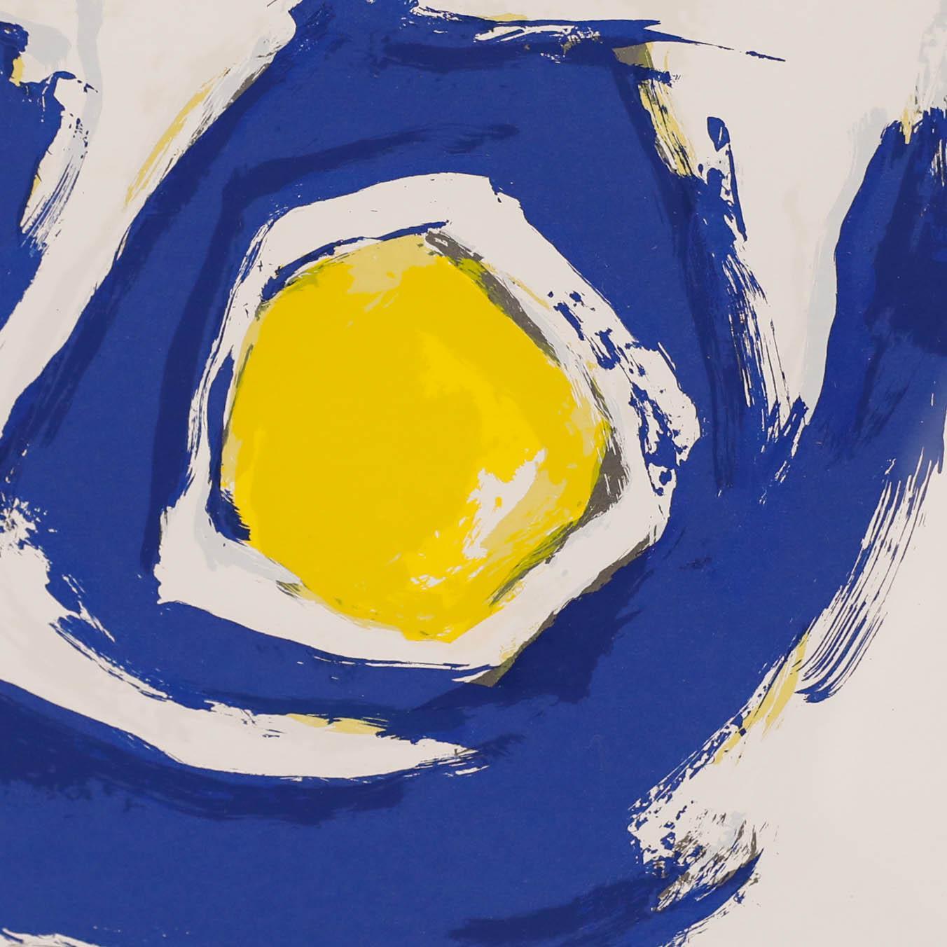 Henk Lassche - Dutch Contemporary Silkscreen, Untitled - Beige Abstract Print by Unknown