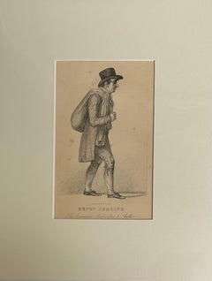Henry Lemoine, Eccentric Bookseller Engraving, 19th Century, Unframed