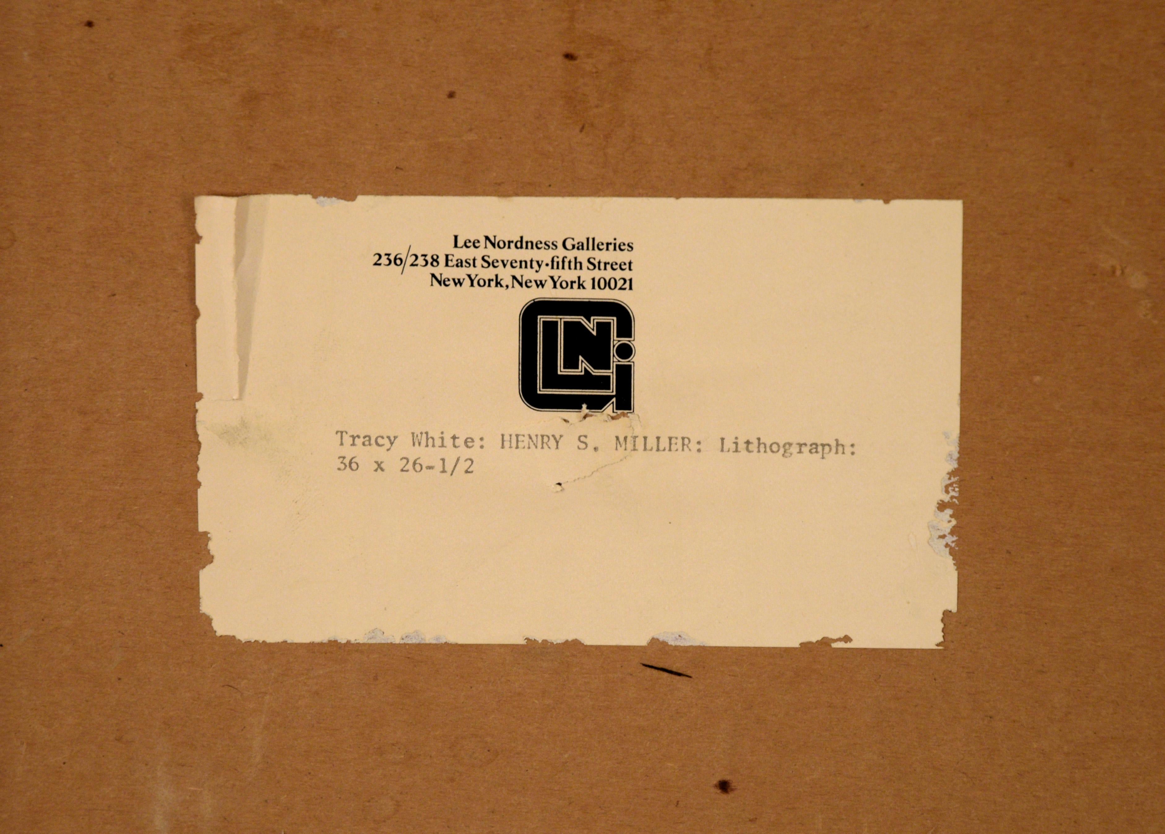 „Henry S. Miller“ Lithographie in Tinte auf Papier, #3 von 8, Lithographie im Angebot 6