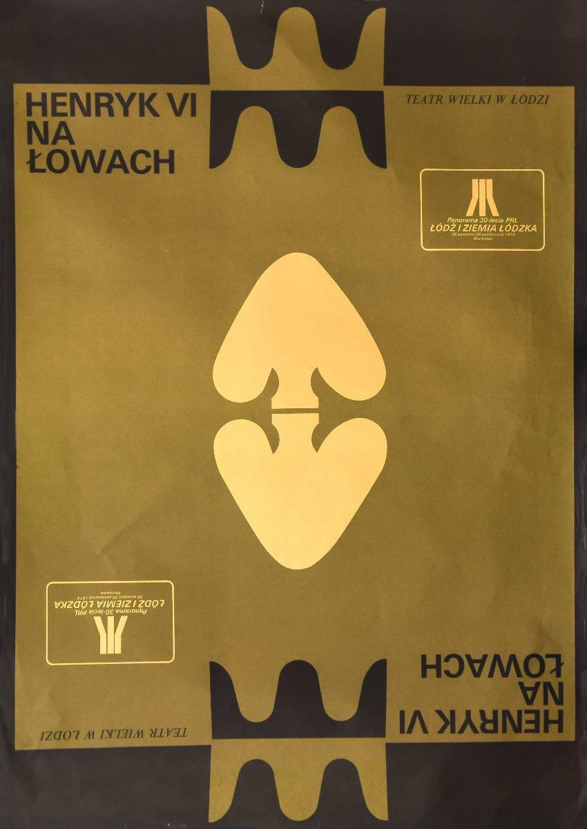 Unknown Abstract Print - Henryk VI na Lowach Vintage Poster - 1974