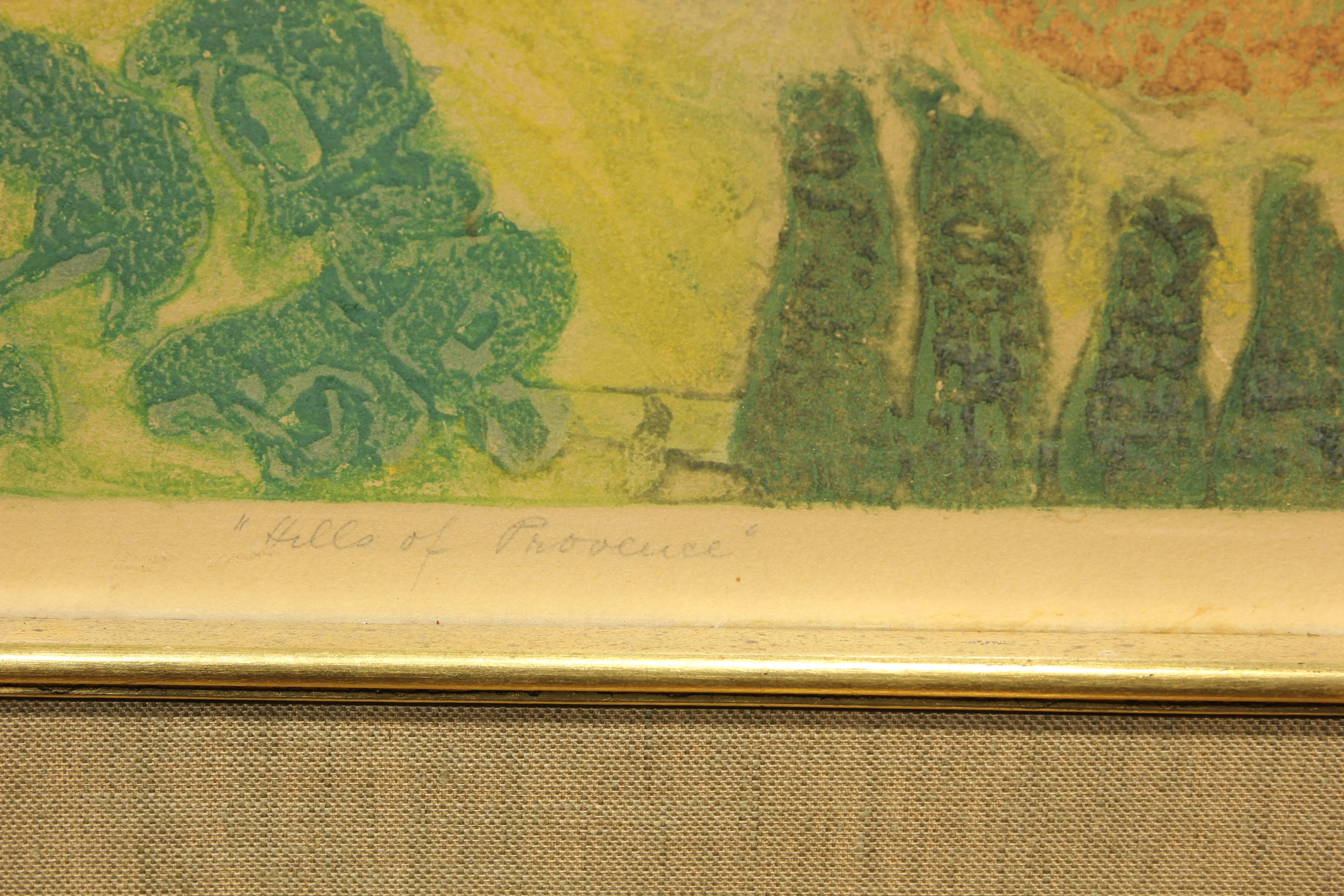 Paysage « Horses of Provence » - Impressionnisme Print par Ruth Kerkovius