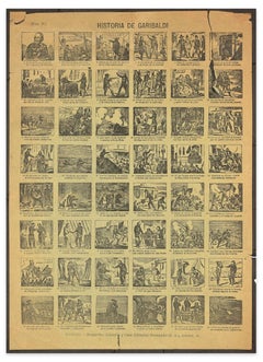 Historia de Garibaldi - Gruppo di 48 xilografie originali - Fine del XIX secolo