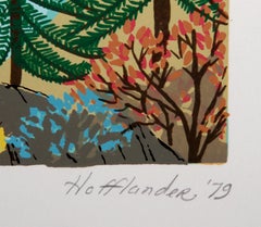 HM Lewis Building, Folk Art Screenprint by Jack Hofflander