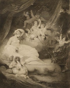 Holl after Westall - 1802 Stipple Engraving, The Boar that Killed Adonis