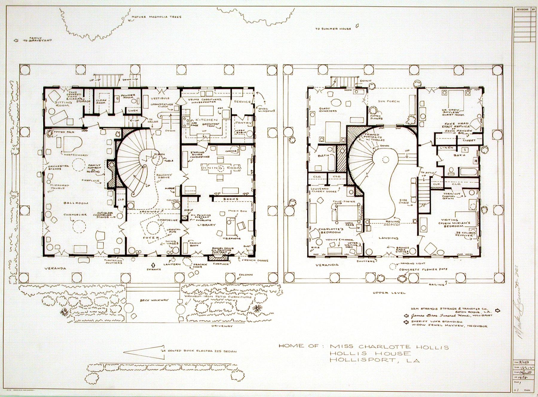 Casa de Charlotte Hollis (Hush...Hush, Sweet Charlotte) 2007 - Interior Print Gris de Mark Bennett