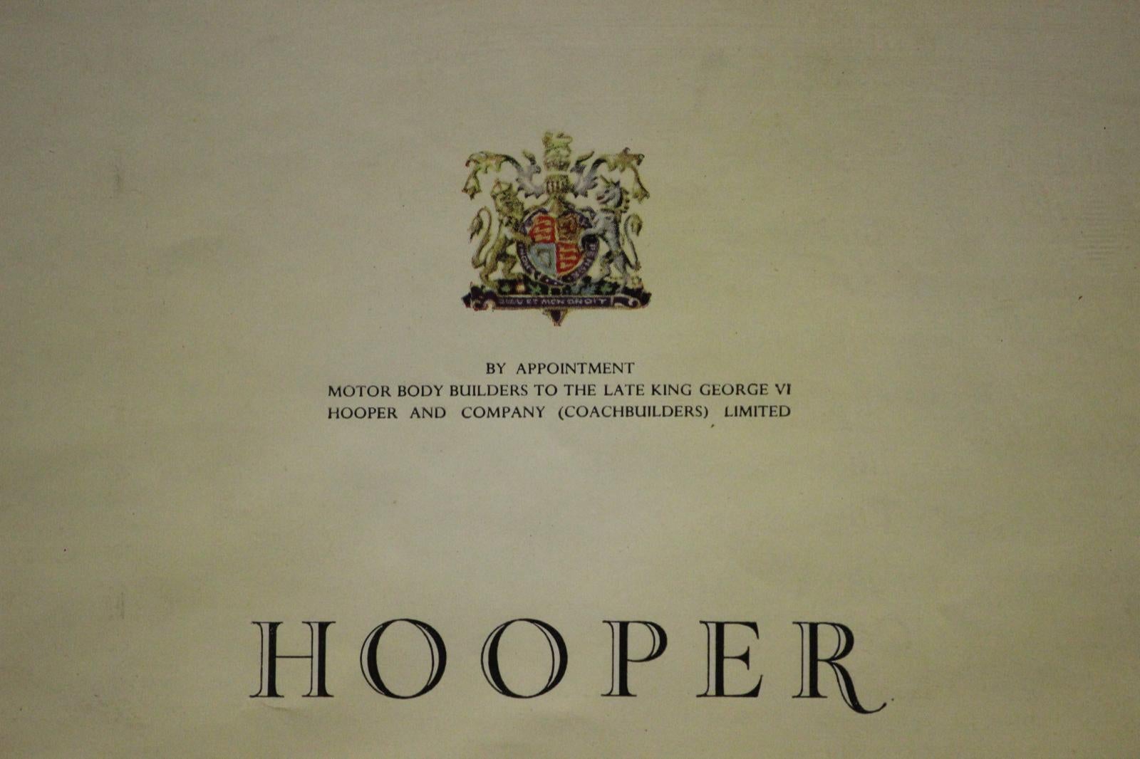 Classic advert for the Hooper Empress Mark II Saloon, Design No. 8306, on Special Series 3-Litre Daimler 

Print Sz: 11 3/4