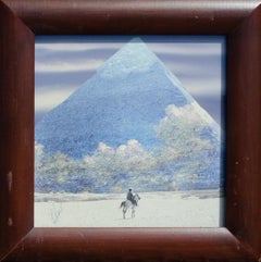 Horseback Rider at the Great Pyramid of Giza, Surrealist Print