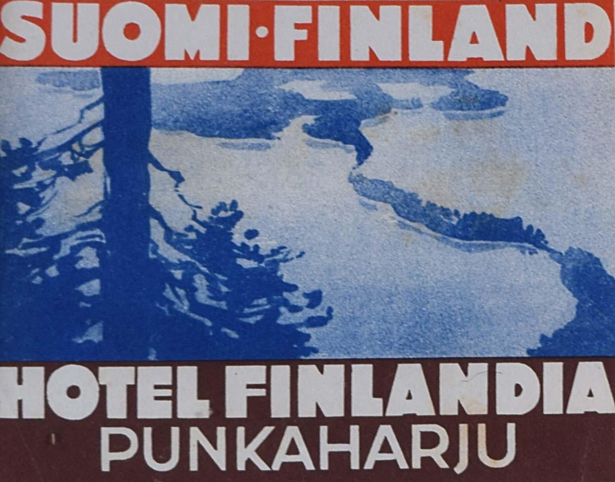 Print di Unknown - Hotel Finlandia Punkaharju Suomi Finlandia Etichetta bagaglio originale d'epoca