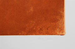 Verre d'heure, gravure surréaliste à l'aquatinte de Hank Laventhol