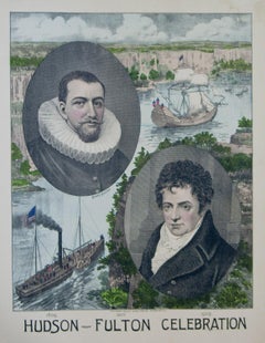 Hudson - Celebrazione di Fulton 1809 - litografia 1909