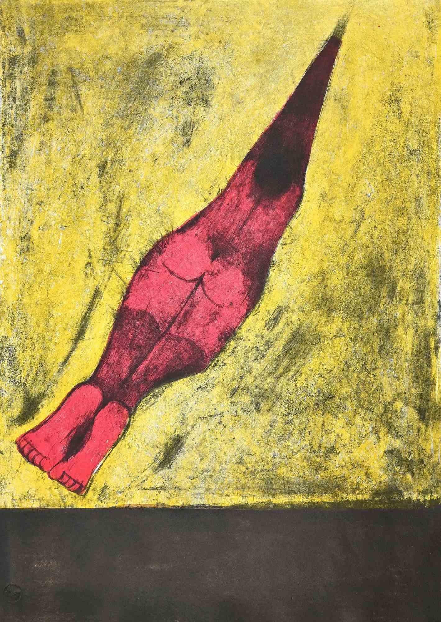 Unknown Figurative Print - Human Bullet - Original Lithograph by Rufino Tamayo - 1974
