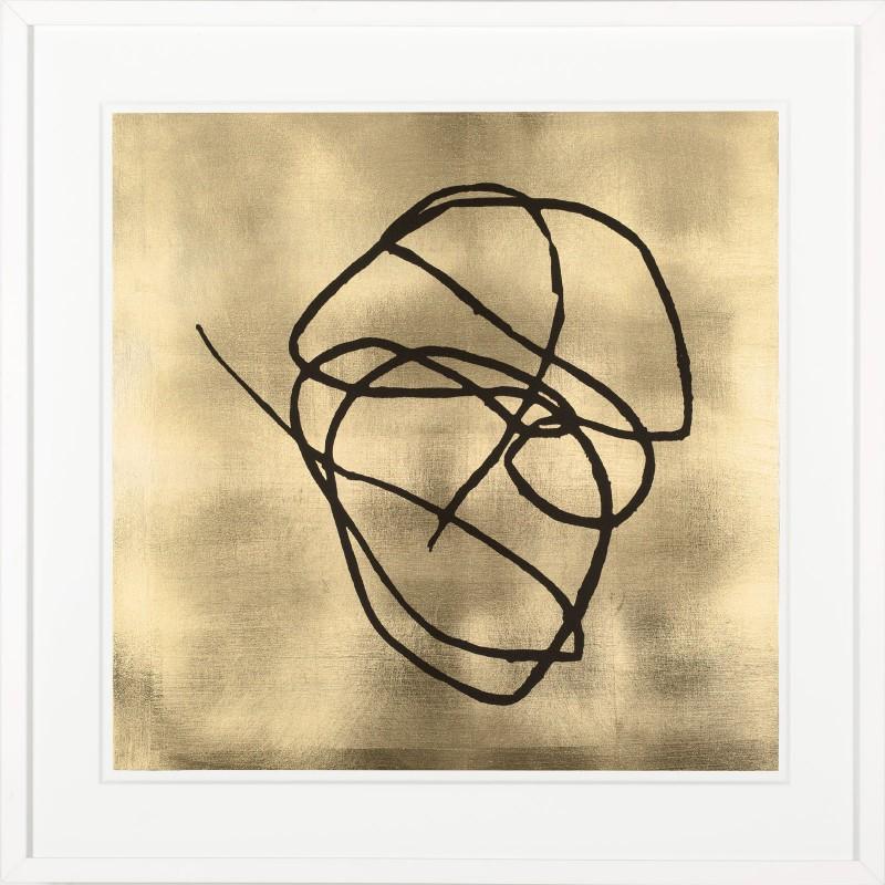 Unknown Abstract Print - Huntzinger Collection no. 1, gold leaf, unframed