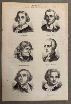 Illustrious Italians of the 18th - 21st Century - Lithograph - 1862