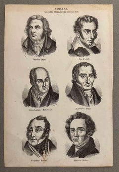 Illustrious Italians of the 19th Century - Lithograph - 1862